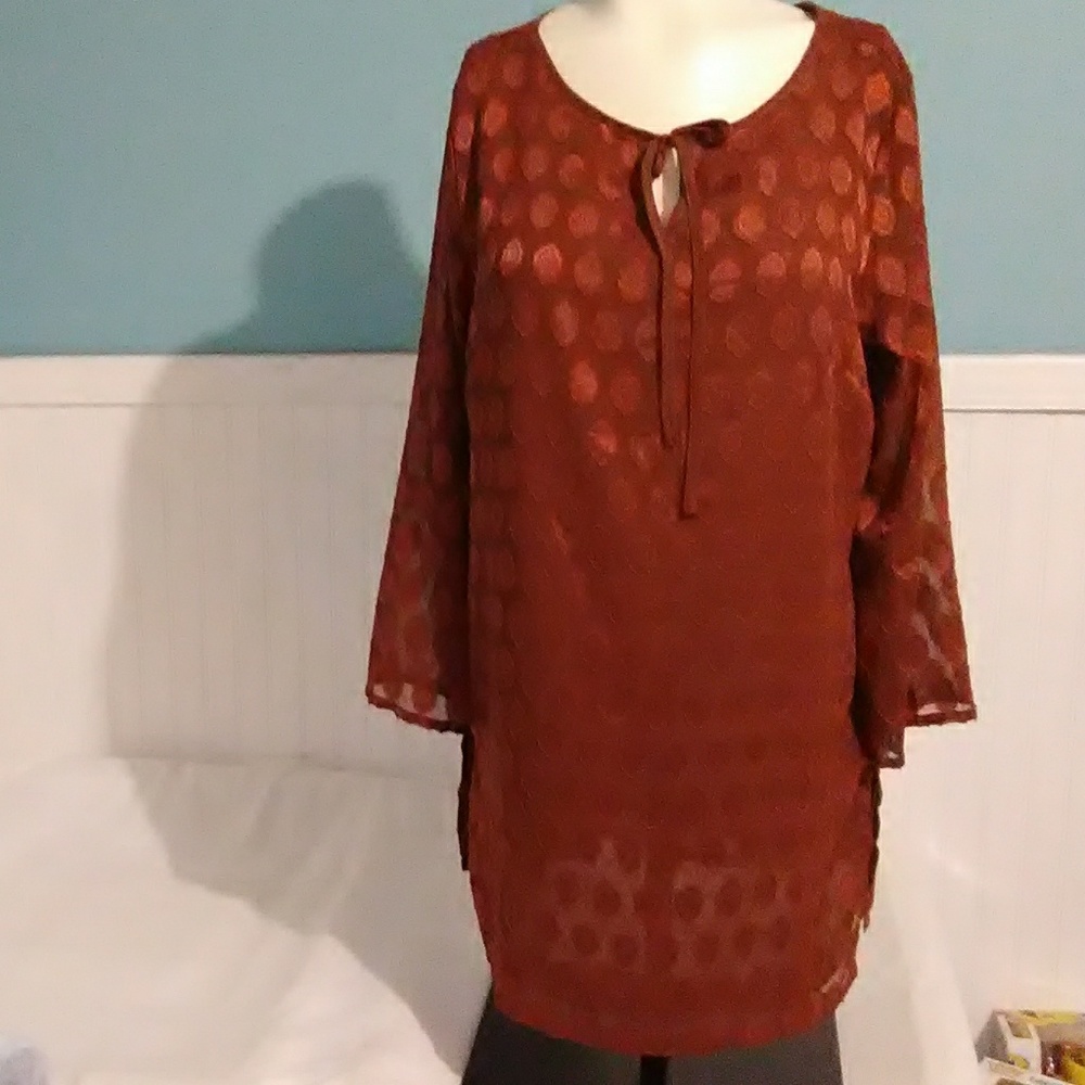 SALE Vintage Linea Semi Sheer Blouse. S